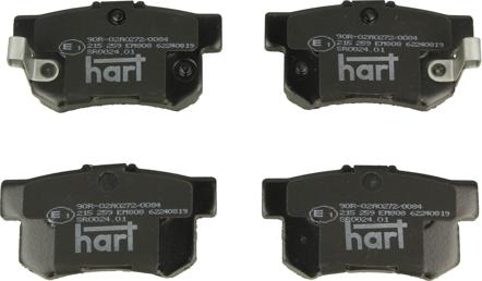 Hart 215 259 - Set placute frana,frana disc aaoparts.ro