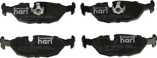 Hart 215 210 - Set placute frana,frana disc aaoparts.ro