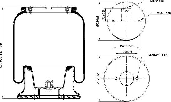 HD 020.4903.C - Burduf, suspensie pneumatica aaoparts.ro