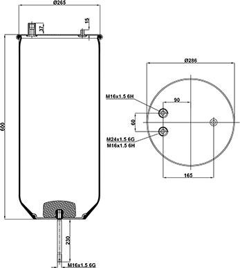 HD 020.4912.S08 - Burduf, suspensie pneumatica aaoparts.ro