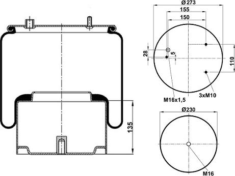HD 020.836.C11 - Burduf, suspensie pneumatica aaoparts.ro