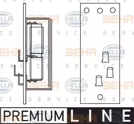 HELLA 9ML 351 332-151 - Rezistor, ventilator habitaclu aaoparts.ro