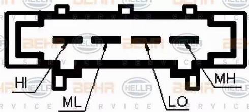 HELLA 9ML 351 332-371 - Rezistor, ventilator habitaclu aaoparts.ro