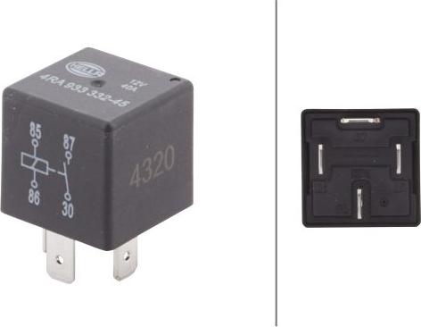 HELLA 4RA 933 332-451 - Releu, curent alimentare aaoparts.ro