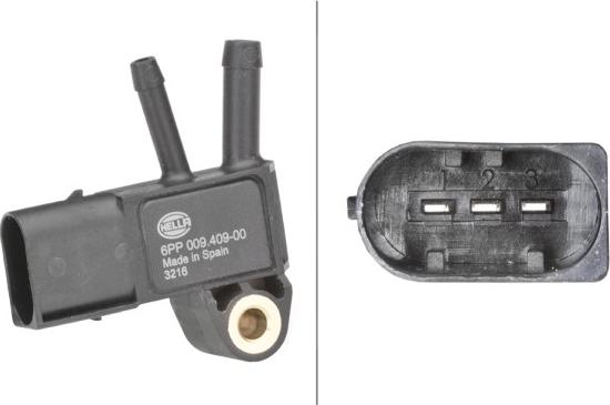 HELLA 6PP 009 409-001 - Senzor, presiune gaze evacuare aaoparts.ro