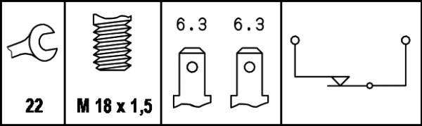 HELLA 6ZF 004 843-001 - Comutator, lampa marsalier aaoparts.ro