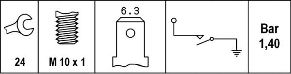 HELLA 6ZL 003 259-471 - Senzor,presiune ulei aaoparts.ro