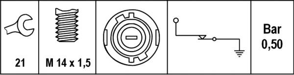 HELLA 6ZL 003 259-741 - Senzor,presiune ulei aaoparts.ro