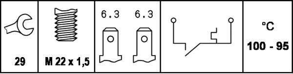 HELLA 6ZT 007 800-061 - Comutator temperatura, ventilator radiator aaoparts.ro