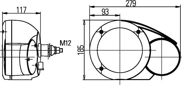 HELLA 1E3 996 160-637 - Far aaoparts.ro