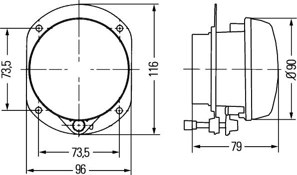 HELLA 1N0 009 295-087 - Proiector ceata aaoparts.ro