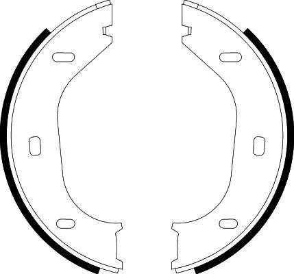 HELLA 8DA 355 050-011 - Set saboti frana, frana de mana aaoparts.ro