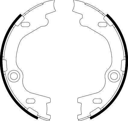 HELLA 8DA 355 050-811 - Set saboti frana, frana de mana aaoparts.ro