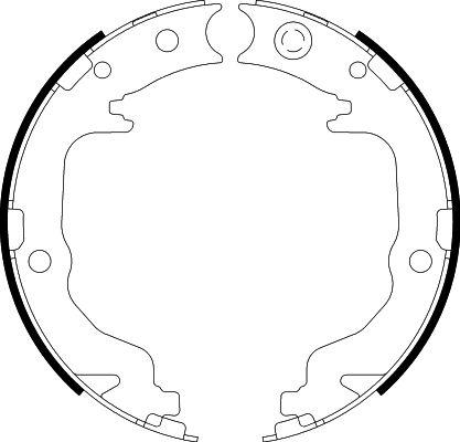 HELLA 8DA 355 050-871 - Set saboti frana, frana de mana aaoparts.ro