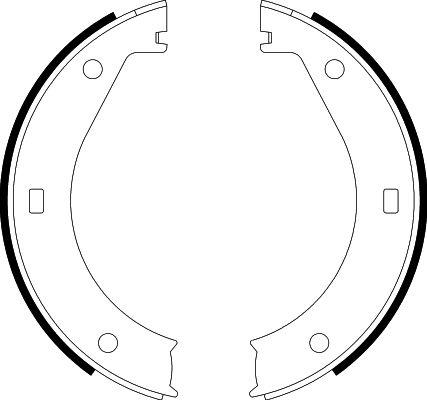 HELLA 8DA 355 050-311 - Set saboti frana, frana de mana aaoparts.ro