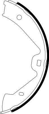 HELLA 8DA 355 050-221 - Set saboti frana, frana de mana aaoparts.ro