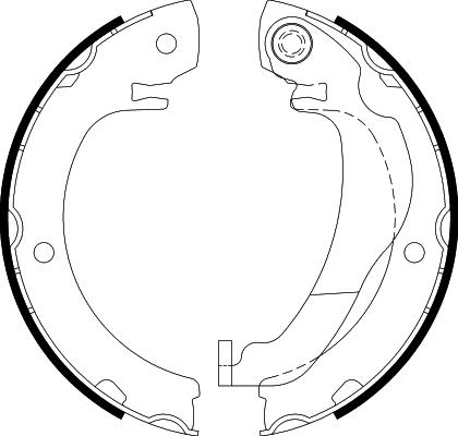 HELLA 8DA 355 051-021 - Set saboti frana, frana de mana aaoparts.ro
