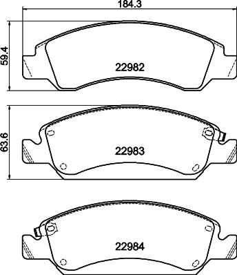 HELLA 8DB 355 044-881 - Set placute frana,frana disc aaoparts.ro