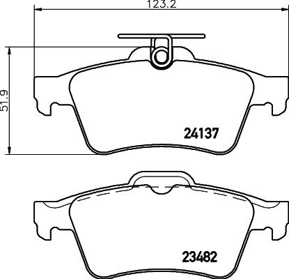 HELLA 8DB 355 045-411 - Set placute frana,frana disc aaoparts.ro
