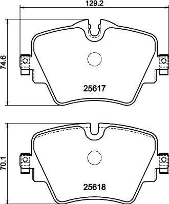 HELLA 8DB 355 045-761 - Set placute frana,frana disc aaoparts.ro