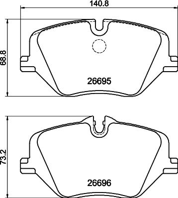 HELLA 8DB 355 046-051 - Set placute frana,frana disc aaoparts.ro