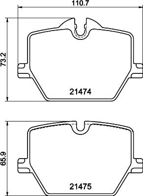 HELLA 8DB 355 040-601 - Set placute frana,frana disc aaoparts.ro