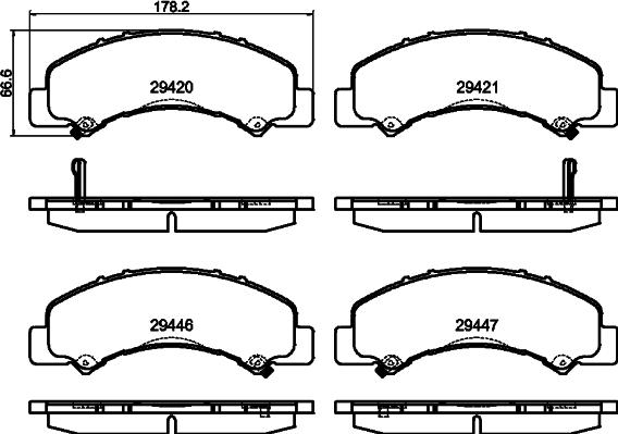 HELLA 8DB 355 040-791 - Set placute frana,frana disc aaoparts.ro