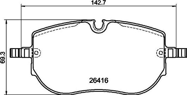 HELLA 8DB 355 043-831 - Set placute frana,frana disc aaoparts.ro