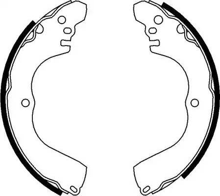 HELLA 8DB 355 050-991 - Set saboti frana aaoparts.ro