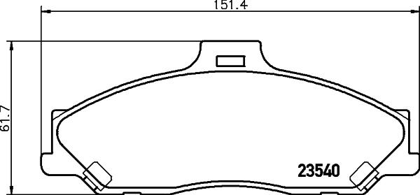HELLA 8DB 355 009-751 - Set placute frana,frana disc aaoparts.ro