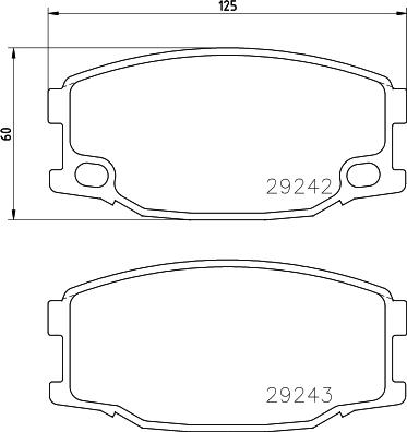 HELLA 8DB 355 005-571 - Set placute frana,frana disc aaoparts.ro