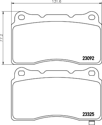 HELLA 8DB 355 006-601 - Set placute frana,frana disc aaoparts.ro