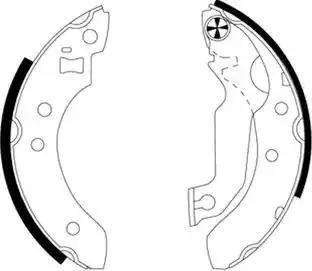 HELLA 8DB 355 000-601 - Set saboti frana aaoparts.ro