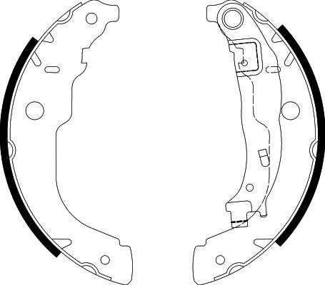 HELLA 8DB 355 003-031 - Set saboti frana aaoparts.ro