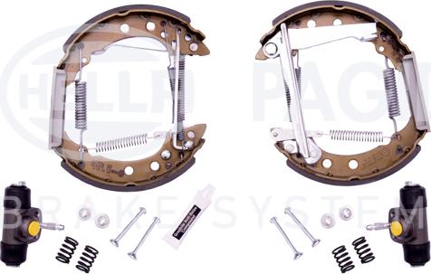 HELLA 8DB 355 003-721 - Set saboti frana aaoparts.ro