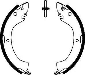 HELLA 8DB 355 002-141 - Set saboti frana aaoparts.ro
