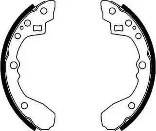 HELLA 8DB 355 002-331 - Set saboti frana aaoparts.ro