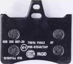 HELLA 8DB 355 007-201 - Set placute frana,frana disc aaoparts.ro