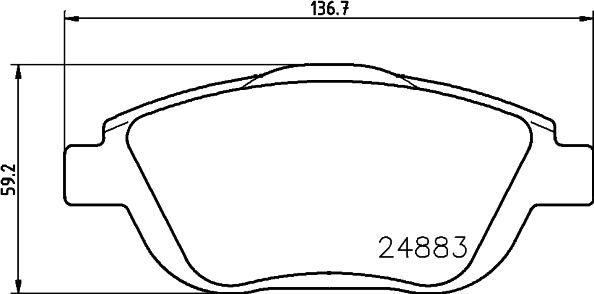 HELLA 8DB 355 014-551 - Set placute frana,frana disc aaoparts.ro