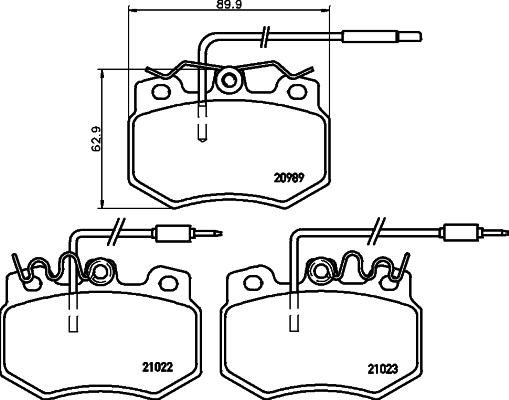 HELLA 8DB 355 015-511 - Set placute frana,frana disc aaoparts.ro