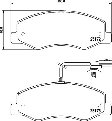 HELLA 8DB 355 015-311 - Set placute frana,frana disc aaoparts.ro