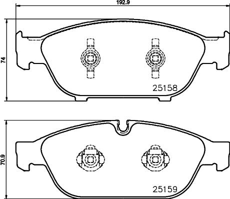 HELLA 8DB 355 016-031 - Set placute frana,frana disc aaoparts.ro
