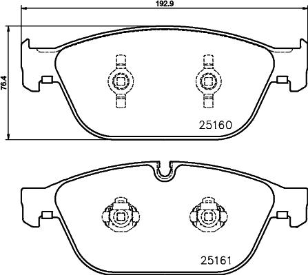 HELLA 8DB 355 016-021 - Set placute frana,frana disc aaoparts.ro
