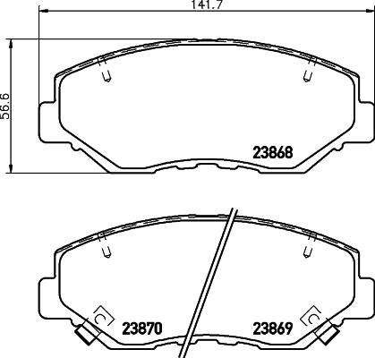 HELLA 8DB 355 010-231 - Set placute frana,frana disc aaoparts.ro