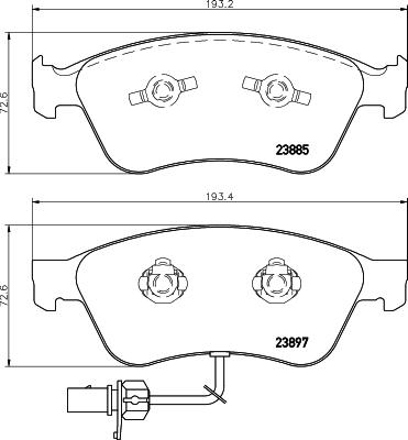 HELLA 8DB 355 011-021 - Set placute frana,frana disc aaoparts.ro