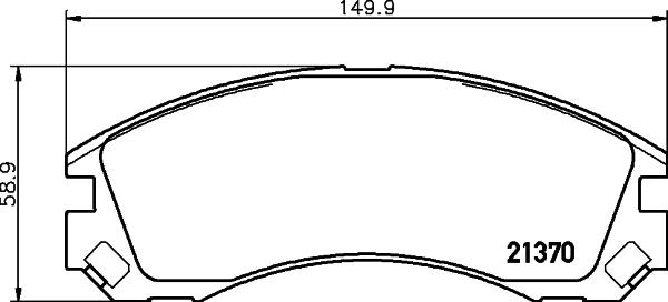 HELLA 8DB 355 011-751 - Set placute frana,frana disc aaoparts.ro
