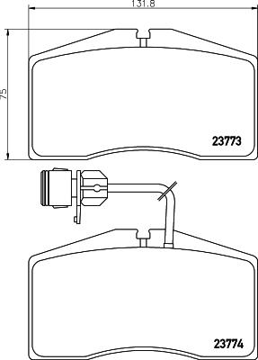 HELLA 8DB 355 018-491 - Set placute frana,frana disc aaoparts.ro