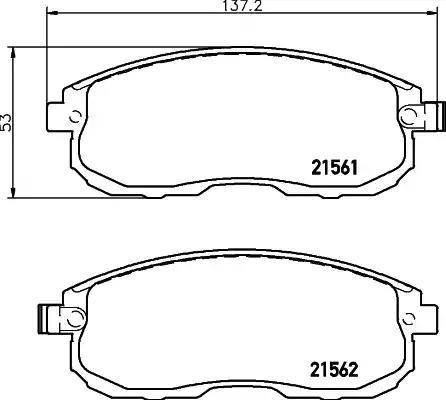 GMC 2156201 - Set placute frana,frana disc aaoparts.ro