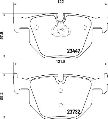 HELLA 8DB 355 026-251 - Set placute frana,frana disc aaoparts.ro
