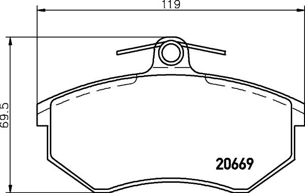 HELLA 8DB 355 017-701 - Set placute frana,frana disc aaoparts.ro